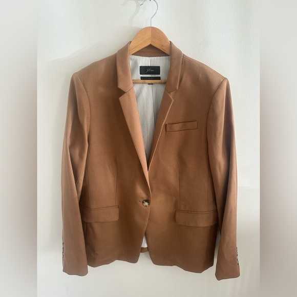 J.Crew Regent blazer in a camel brown wool size 16 - Picture 3 of 11